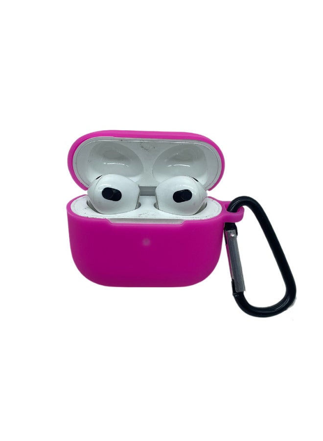 Neutral Compatible With Apple New Bluetooth Earphones Airpods 3rd Generation Silicone Case Thin Case Solid Color Round Bottom - Image 1