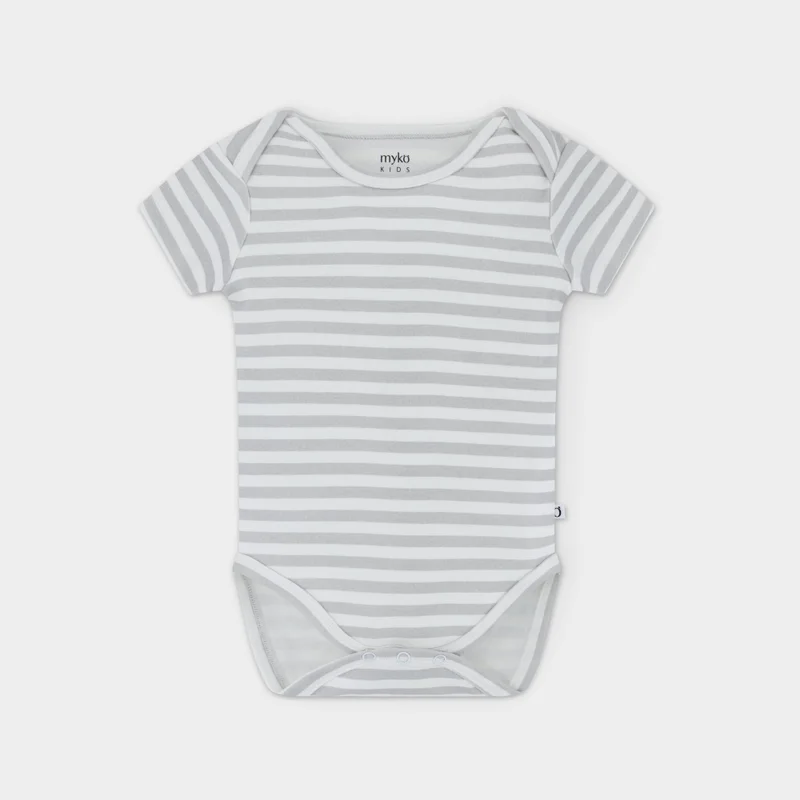 myko kids Panda Short Sleeve Bodysuit