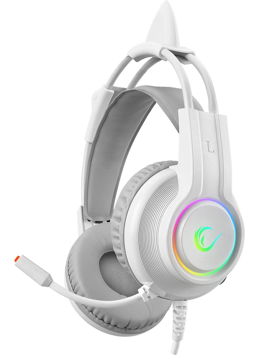 RM-K91 X-Catty White USB 7.1 Version RGB Gaming Headset with Microphone - pzsku/ZCB9E0B9FA5C367810EA6Z/45/_/1740644693/0a4a947b-79fa-4028-8573-47436c073b56