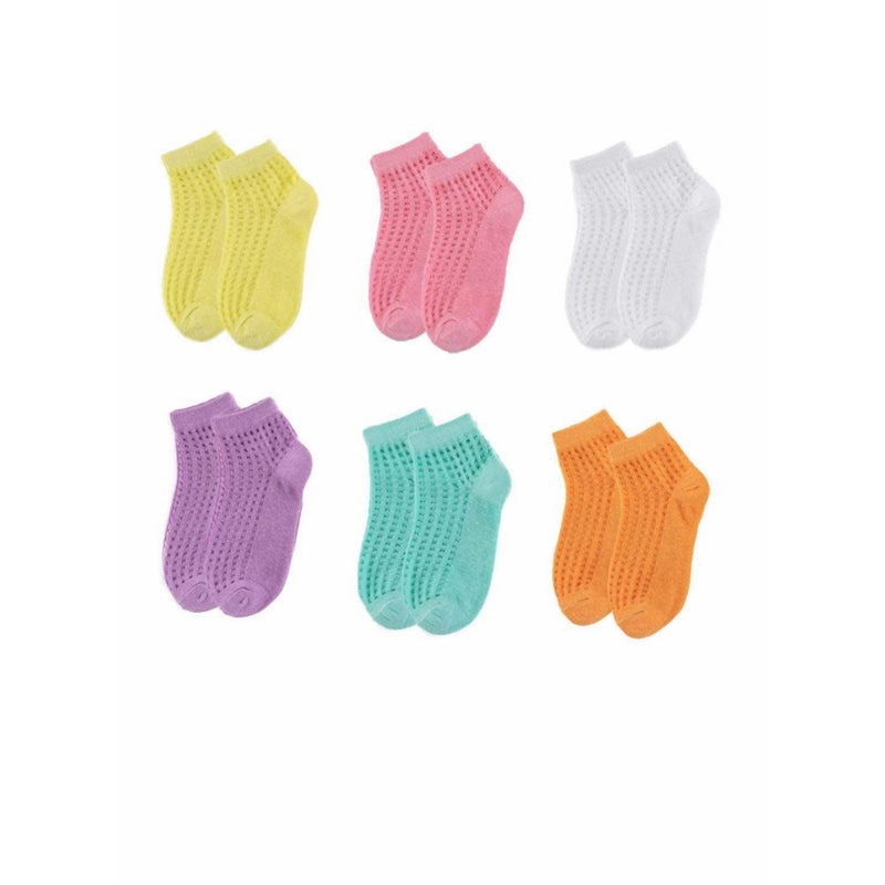 Barakah 6 Pairs Socks Summer Baby Socks Kid Socks Children with Non Skid Soles Comfortable Cotton Sock for Kids Baby Boys Girls - Image 1