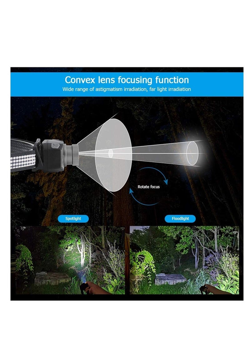Generic LED Head Torch, Ultralight COB Headlamp with 8 Modes, IPX5 Waterproof Motion Sensor Headlight for Camping, Cycling, Climbing, Hiking, Fishing, Night Reading, Running  - Image 2