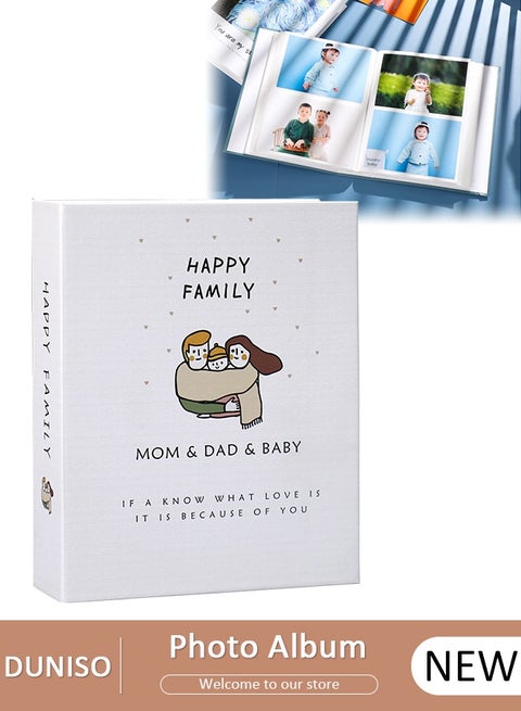 200 Pockets Stamping Photo Album for 6 Inches Photos Portable Photo Album for Family Wedding Boys Girls