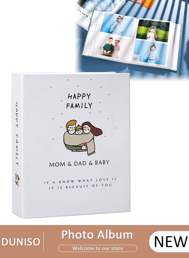 DUNISO 200 Pockets Stamping Photo Album for 6 Inches Photos Portable Photo Album for Family Wedding Boys Girls - Image 1