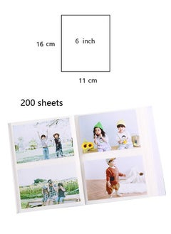 DUNISO 200 Pockets Stamping Photo Album for 6 Inches Photos Portable Photo Album for Family Wedding Boys Girls  - Image 3