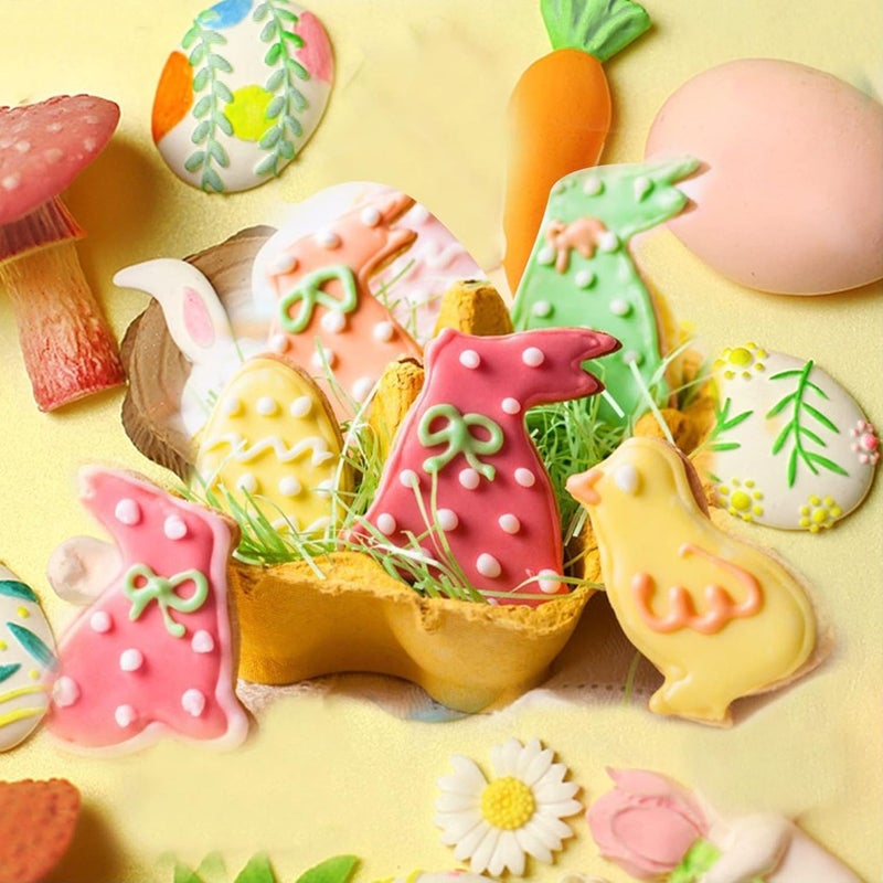 Easter Cookie Cutter Set 4 Piece Stainless Steel Egg Chick Bunny Shapes - Image 5