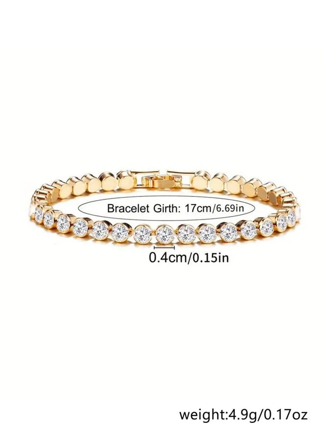 تايك تو سوار تنس ذهبي بالكريستالات