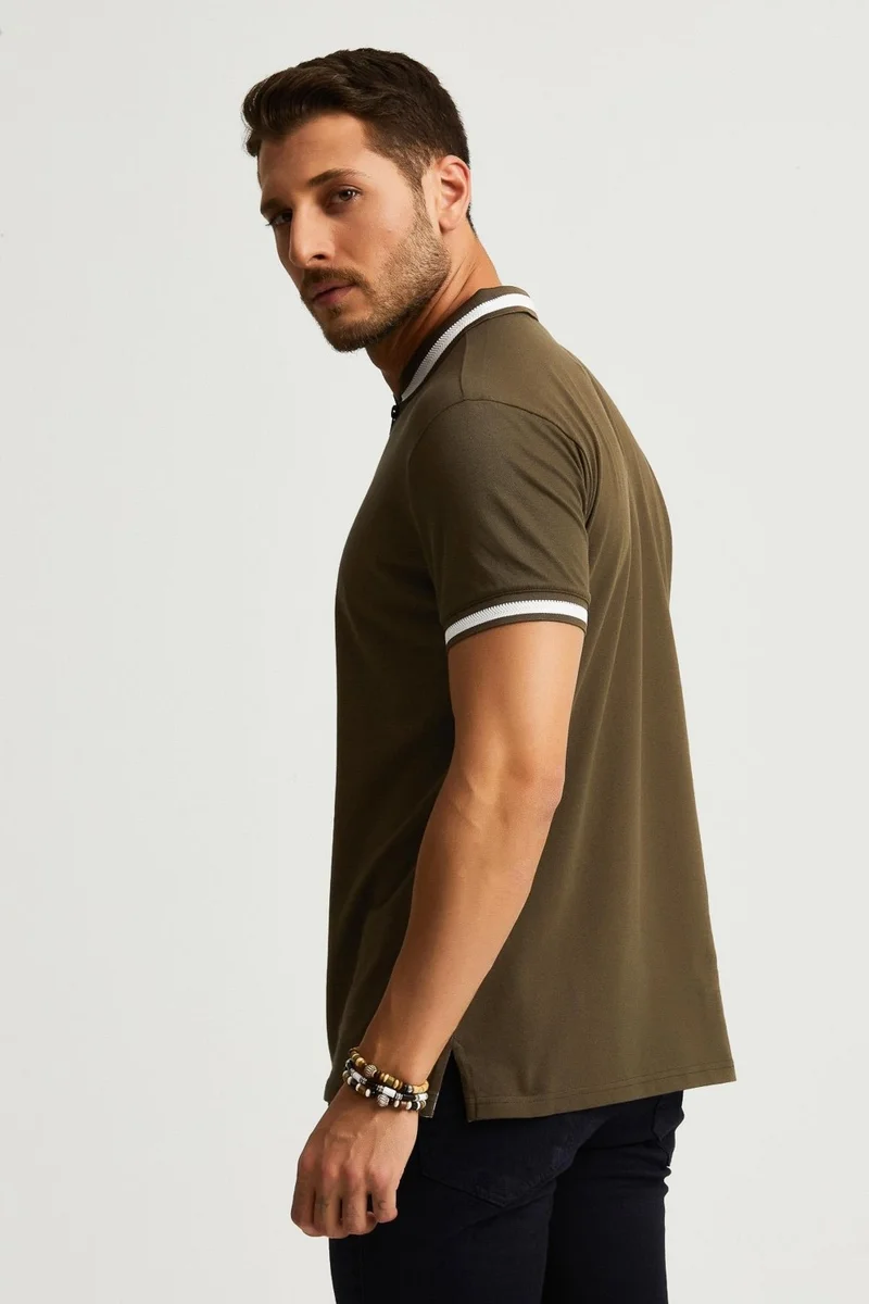 Alexander Gardi Zipper Detail Polo Neck T-Shirt (Barakm)