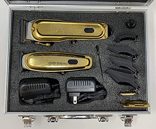 XPERSIS PRO Cordless Hair Clipper + Hair Trimmer for Mens and Barbers +Shaver with Sharp Blades, Cord/Cordless Electric Razor for Mens Gold - Image 3