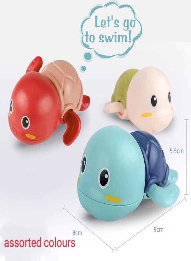 Fruhrer Swimming Bath Toys for Toddlers Kids Cute Floating Wind Up Water Toys for Babies 1 2 3 4 5 Years Boy Girl New Born Baby Bathtub Pool Toys Gift for Baby, Pack - 1 (Turtle, 1) - Image 5