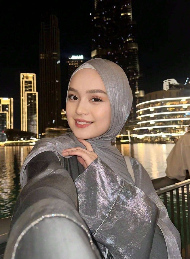 النساء حجاب ممتازة المواد الحجاب ملفوفة حول الشعر الحجاب - Image 5