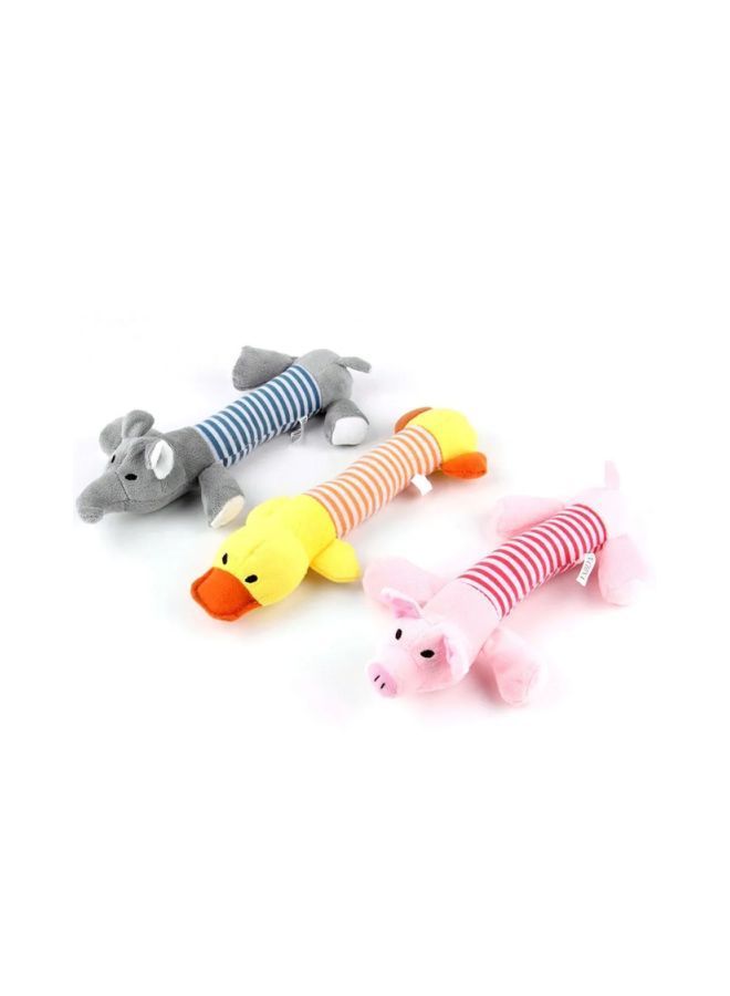 NIBEMINENT Chew Squeaker Squeak Plush Sound Toy Orange/Yellow 250x30x110mm - Image 4