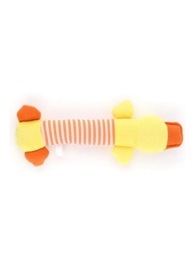 NIBEMINENT Chew Squeaker Squeak Plush Sound Toy Orange/Yellow 250x30x110mm - Image 5