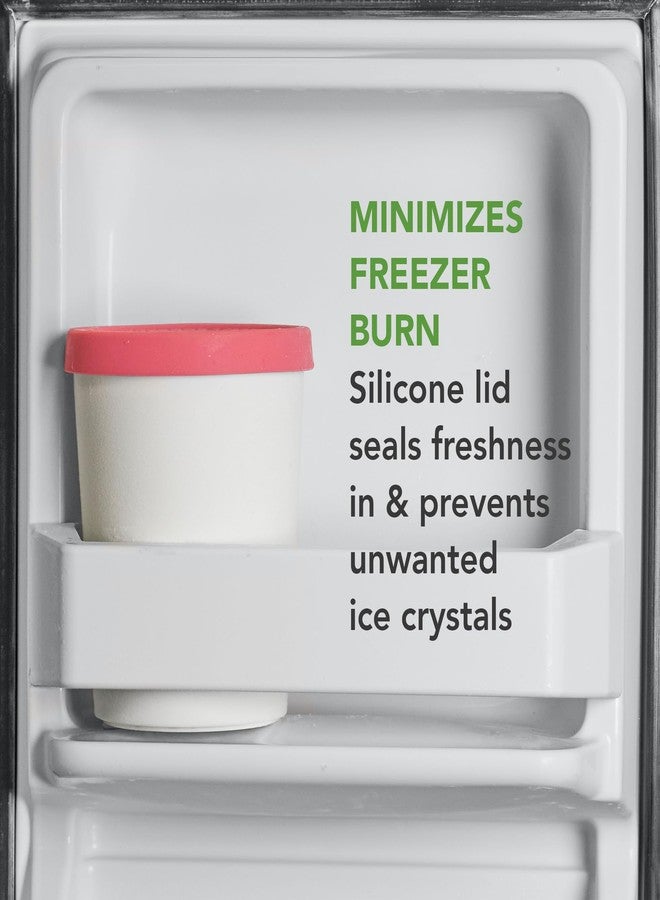 توفولو علبة آيس كريم توفولو سويت تريت، فلامنجو - سعة 1 كوارت، خالية من مادة BPA، حاوية تخزين للفريزر مع غطاء سيليكون محكم الإغلاق، آمنة للغسل في غسالة الأطباق - Image 4