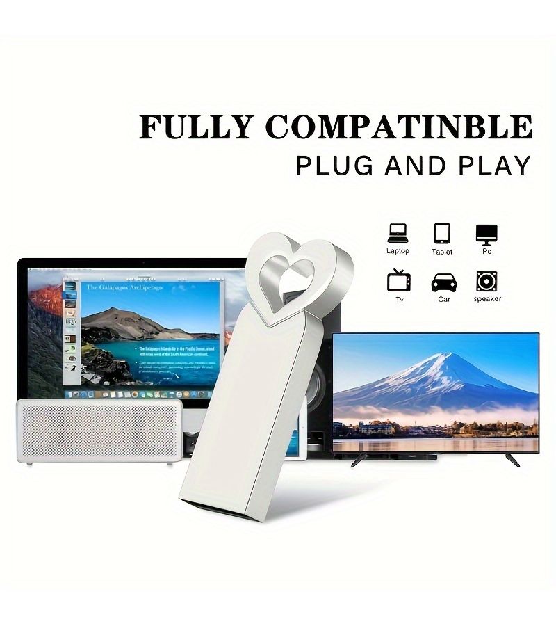 High Speed Mini Metal USB Drive 128MB Black Small Capacity Portable Storage Cute Exquisite Gift for Valentine Day Thanksgiving Wedding Commemoration Commercial Bidding - Image 3