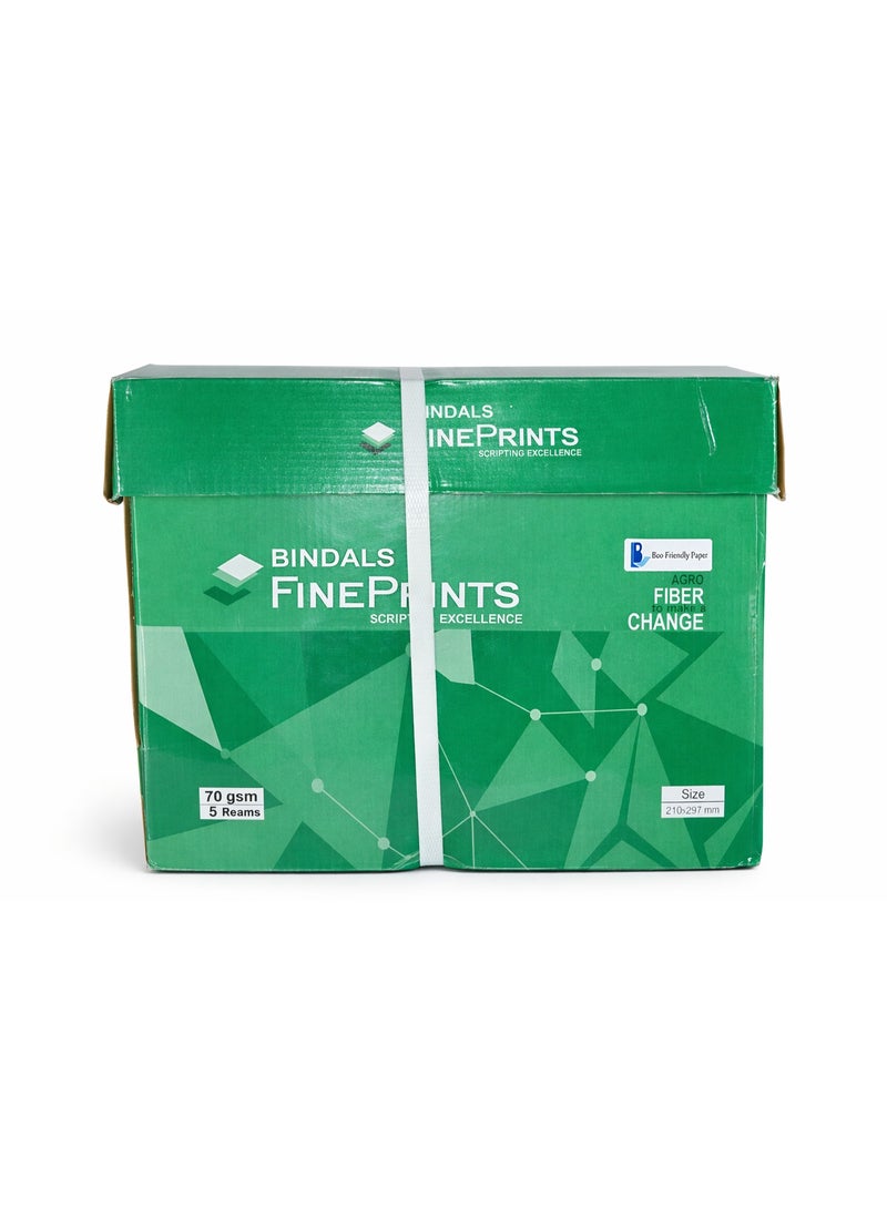 Bindal A4 Copier Paper 70 GSM – Premium Quality, Smooth Finish, Multipurpose Printing & Writing Paper, 500 Sheets x 5 Reams (2500 Sheets)