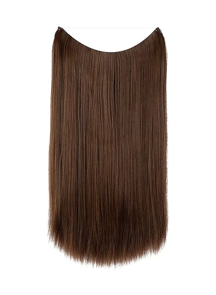Estelle Hair Extensions Straight Light Brown Short Synthetic Hairpieces 14 Inch 3.2 Oz Secret Wire Headband for Women Heat Resistant Fiber No Clip  - Image 2