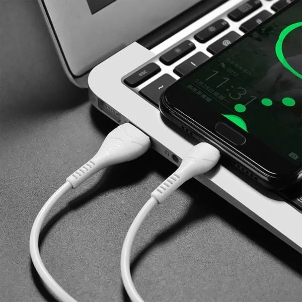 بولهاموبيل Polham 3.0A 1 Meter USB To Type C Ultra Fast Charging and Data Cable, Surge Protected, Durable Cable