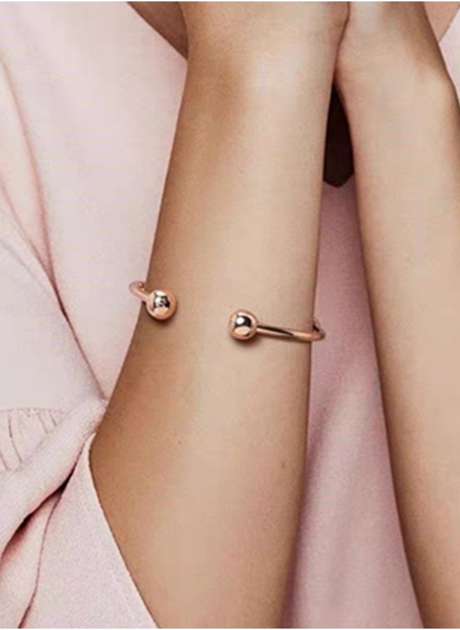 Pandora Violet - PANDORA Jewelry Open Bangle Rose Bracelet 586477 - Image 1