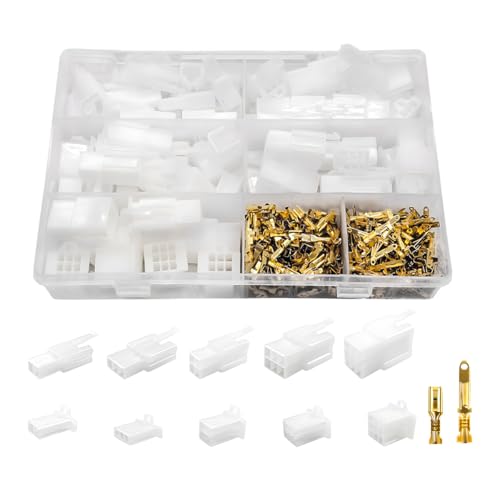 ZNDAW 432PCS Electrical Wire Connectors Kit 28mm 2 3 4 6 9 Pin Male Female Socket Plug Housing Terminals Pin Header Crimp Wire Terminals Connector for Motorcycle Car Bike Boat - Image 1