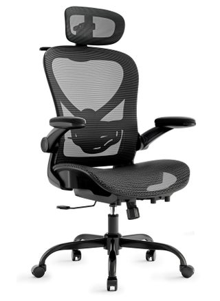 Ergonomic Gaming Office Chair with 90° Foldable Armrests - Mesh Office Chair with 2D Lumbar Support and 3D Headrest, 125° Reclining, Holds up to 140kg for Office/Study/Library, Black - pzsku/ZCB9EA5729F4F445A7865Z/45/1746340487/910f7c51-d2f3-4190-949e-2e2fb8f0e3c5