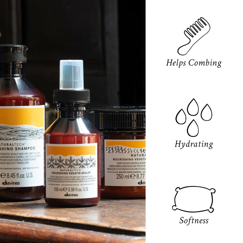 Davines Naturaltech NOURISHING Keratin Sealer, No Rinse Softening And Protection to Strengthen And Defend Against Split Ends, 3.38 Fl. Oz. - Image 3