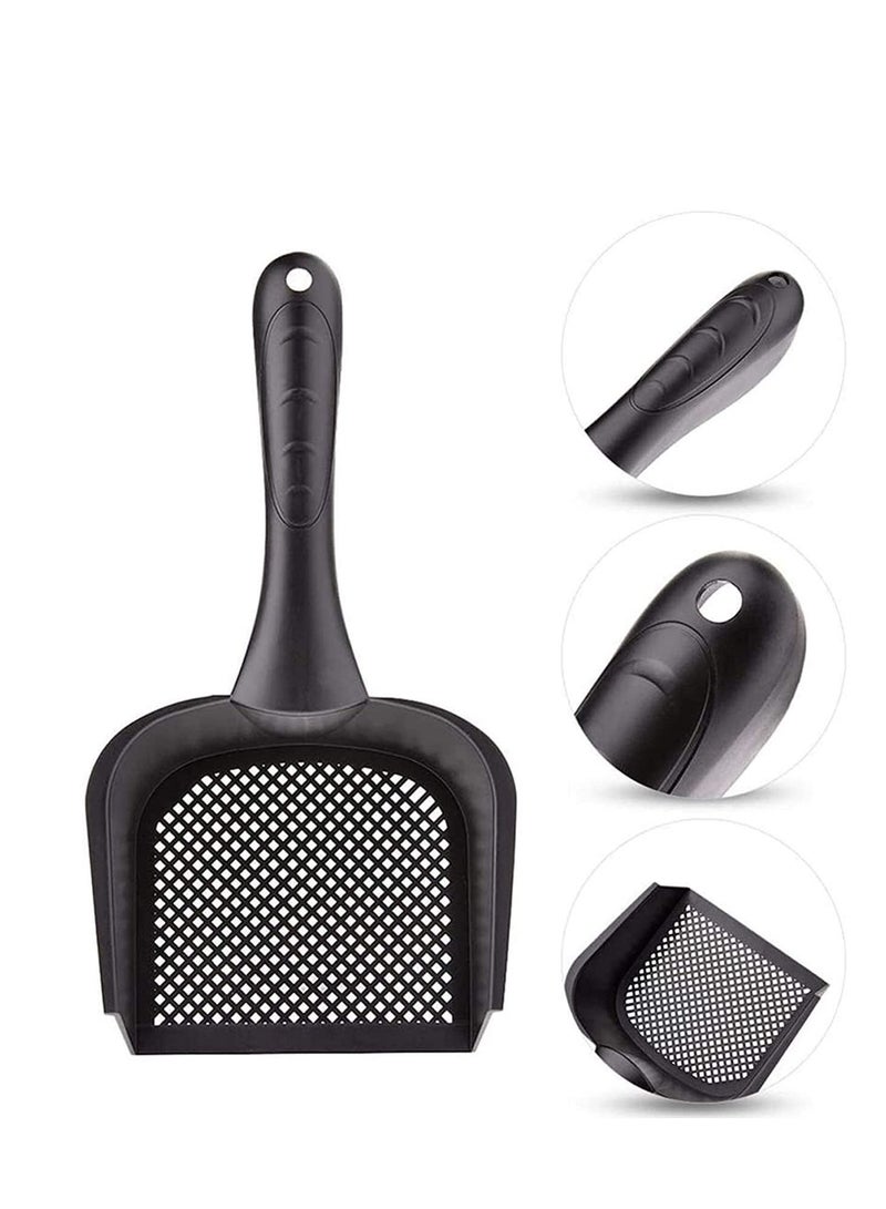 NIBEMINENT Large Metal Litter Scoop, Cat Sifter with Deep Shovel and Ergonomic Long Handle Thicken Non Stick Scoop Small Hole  - Image 5