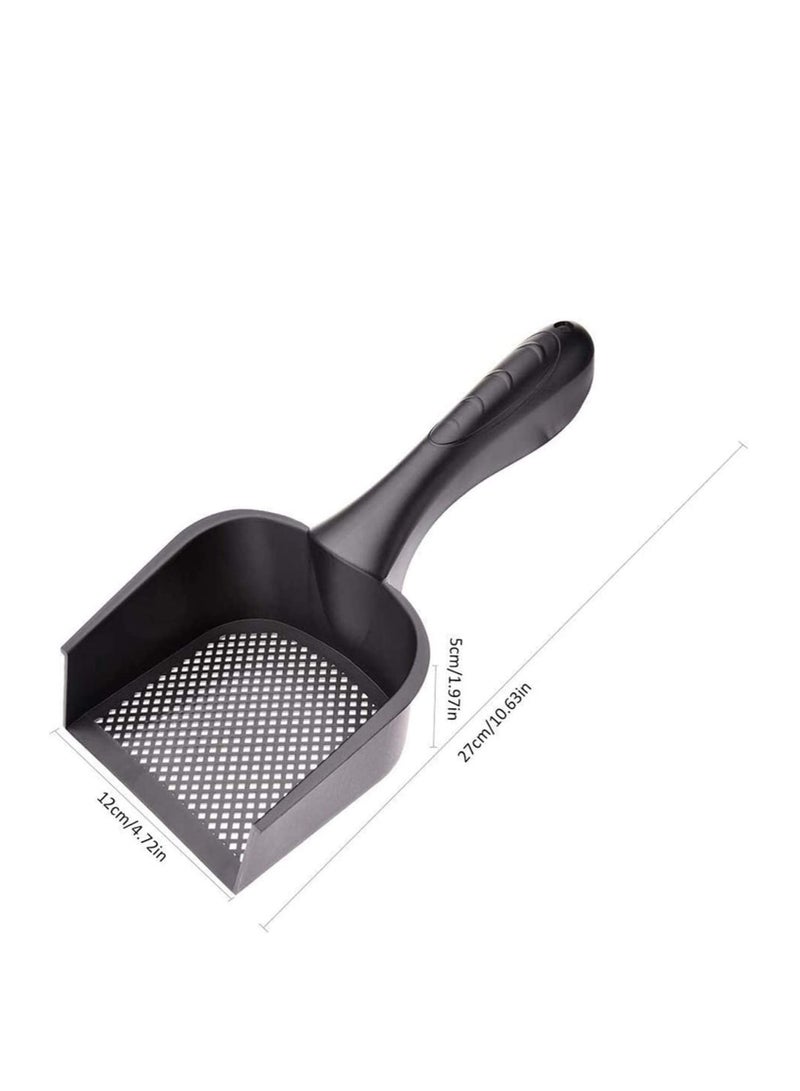 NIBEMINENT Large Metal Litter Scoop, Cat Sifter with Deep Shovel and Ergonomic Long Handle Thicken Non Stick Scoop Small Hole  - Image 3