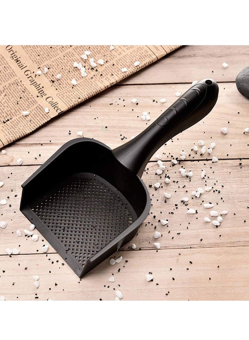 NIBEMINENT Large Metal Litter Scoop, Cat Sifter with Deep Shovel and Ergonomic Long Handle Thicken Non Stick Scoop Small Hole  - Image 4