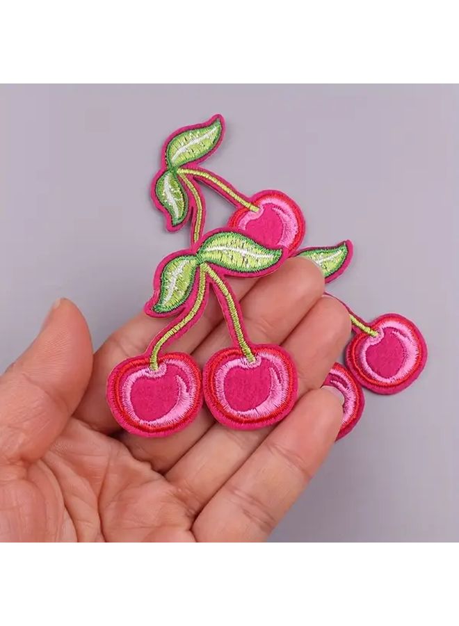 3pcs Cherry Pattern Patches With Hot Melt Adhesive In PE9355CT Color For DIY Sewing And Clothing Repair - Image 5