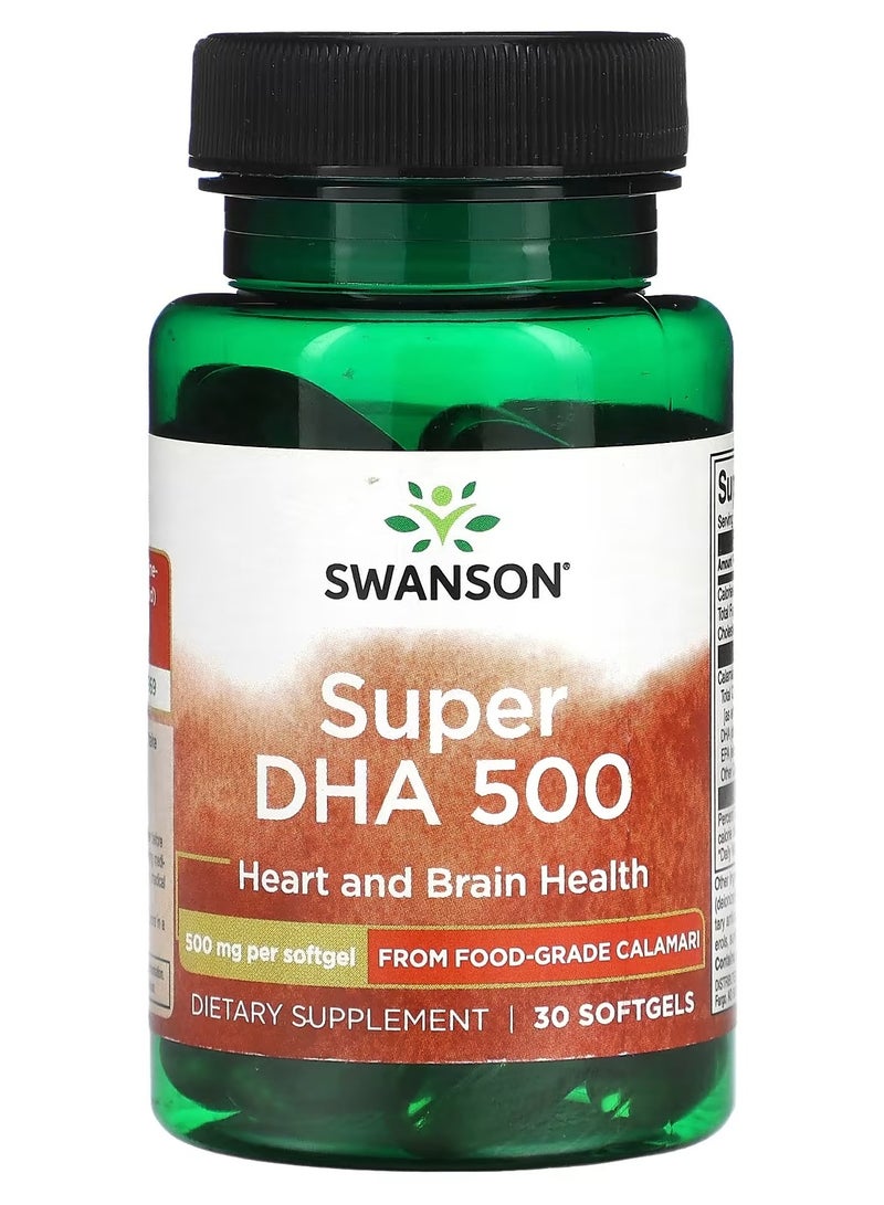 Swanson, Super DHA 500, 500 mg , 30 Softgels
