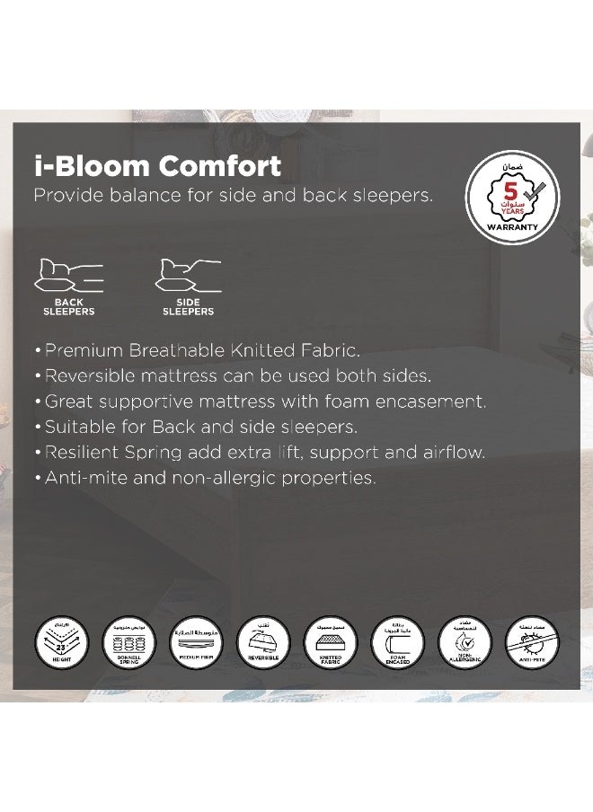 Home Box iBloom Twin Comfort Medium Firm Bonnell Spring Mattress 200 x 23 x 120 cm  - Image 3