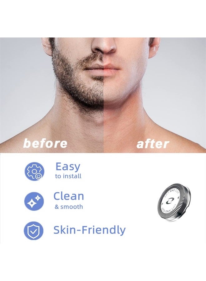 BECHY HQ56 Replacement Shaver Heads for Philips Norelco HQ3 HQ4 HQ55 HQ56 HQ6,3Pcs Replacement Shaver Head Compatible with HQ300 HQ442 HQ916 HS190 HQ6990 Electric Shavers etc. - Image 1