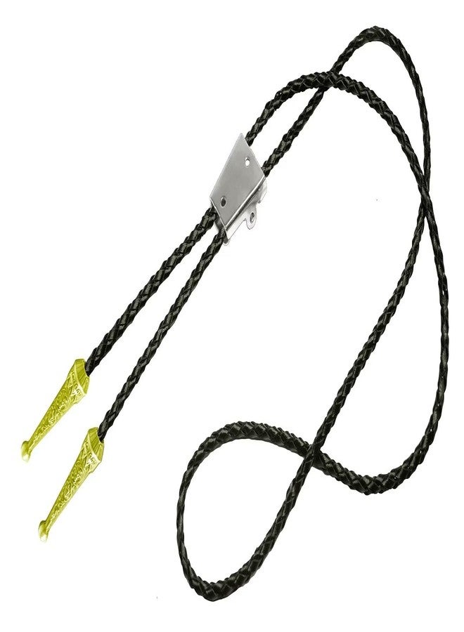 Moranse Bolo tie Clasp accessories With Two Pendants,Leather Rope And Metal Slide Clip Buckle (4pcs) - Image 2