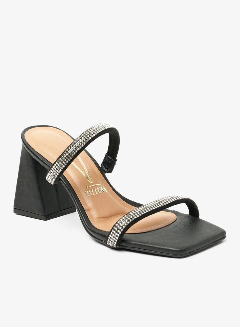 فيزانو صنادل بكعب عريض للنساء - صنادل أنيقة بكعب عالٍ للارتداء اليومي
