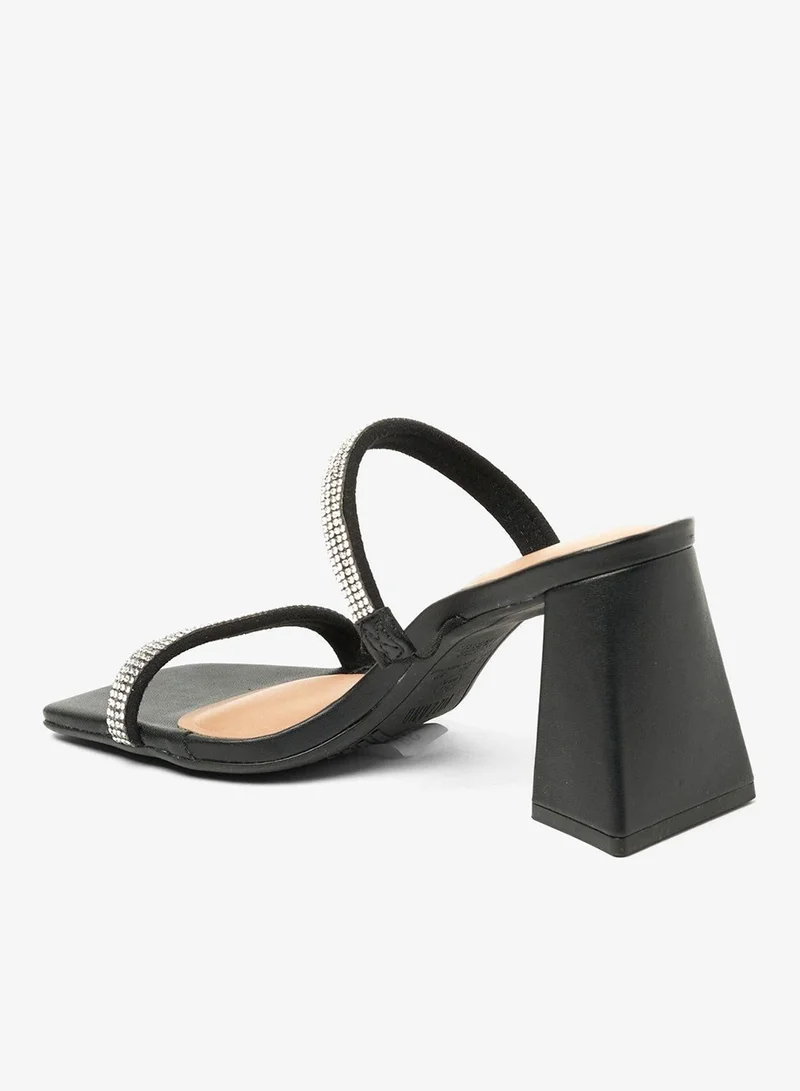 Vizzano Black Block Heel Sandals for Women – Stylish Ladies Heels Sandals for Everyday Wear for Women | Best Price UAE