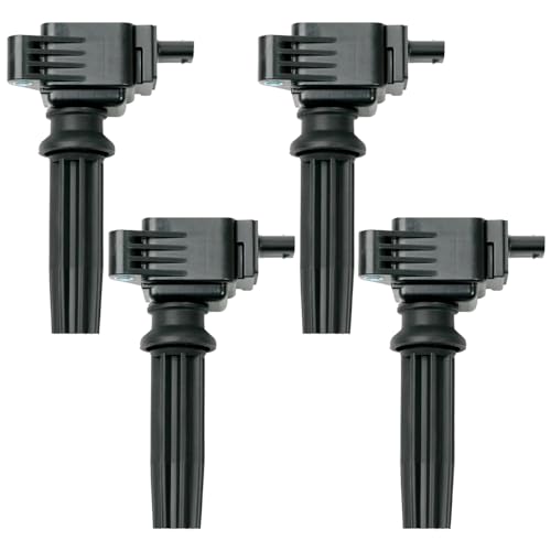 N51WSTAR Ignition Coil Packs Set Of 4 Compatible With FORD FOCUS ST RS EDGE MUSTANG FUSION TAURUS EXPLORER JAGUAR XF XE LAND ROVER DICOVERY LR2 LINCOLN MKC MKT 2.0 2.0T 2.3T Replacement For UF670 - Image 1