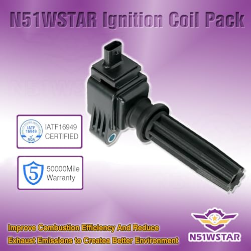N51WSTAR Ignition Coil Packs Set Of 4 Compatible With FORD FOCUS ST RS EDGE MUSTANG FUSION TAURUS EXPLORER JAGUAR XF XE LAND ROVER DICOVERY LR2 LINCOLN MKC MKT 2.0 2.0T 2.3T Replacement For UF670 - Image 2