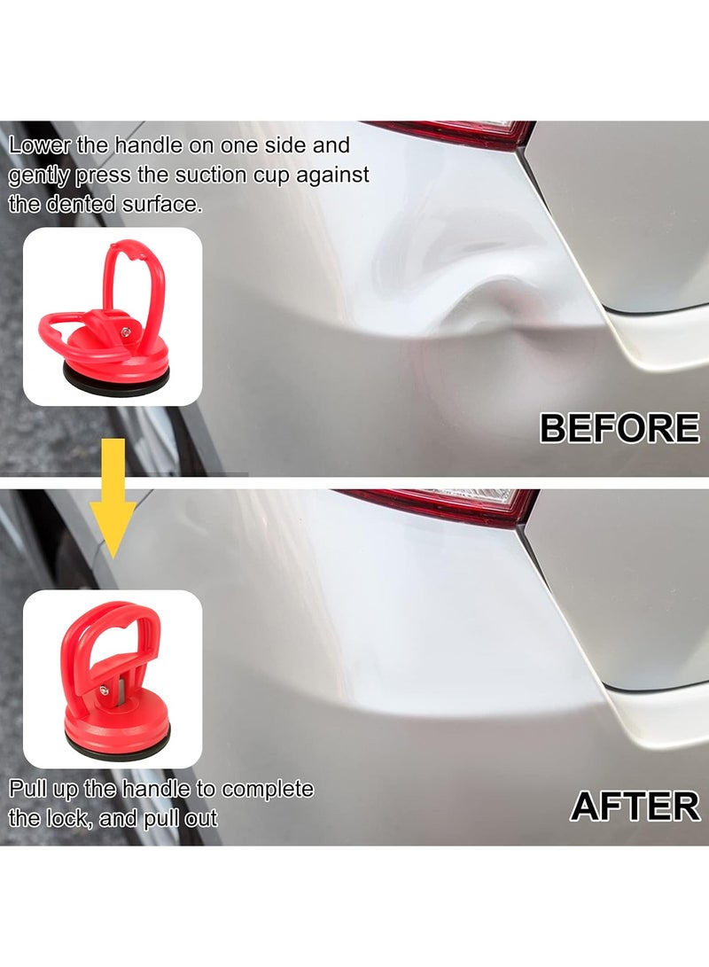 MOB 2" Glass Suction Cup Lifter Single Handle Vacuum Dent Puller Red Tile Steel Suction Cup 1 PCS - Image 3