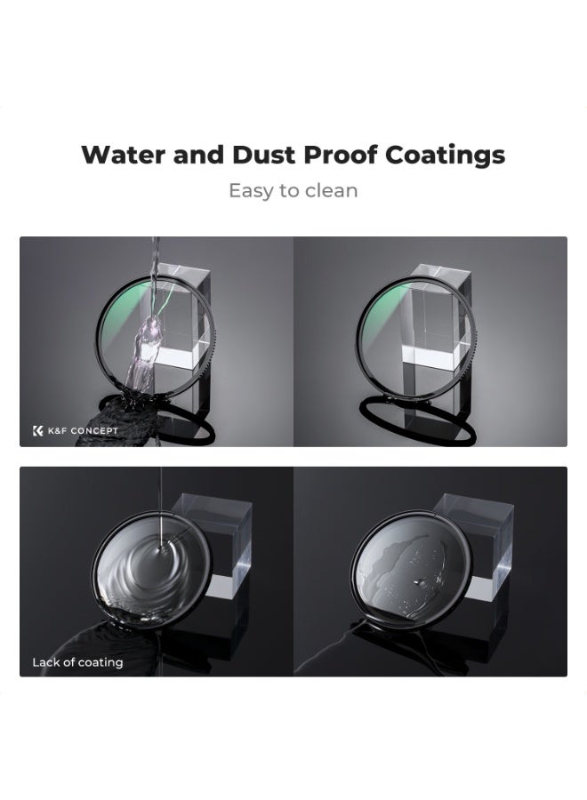 K&F Concept Nano-X Series MCUV & CPL Filter Kit (77mm) with Caps & Bag - Image 2
