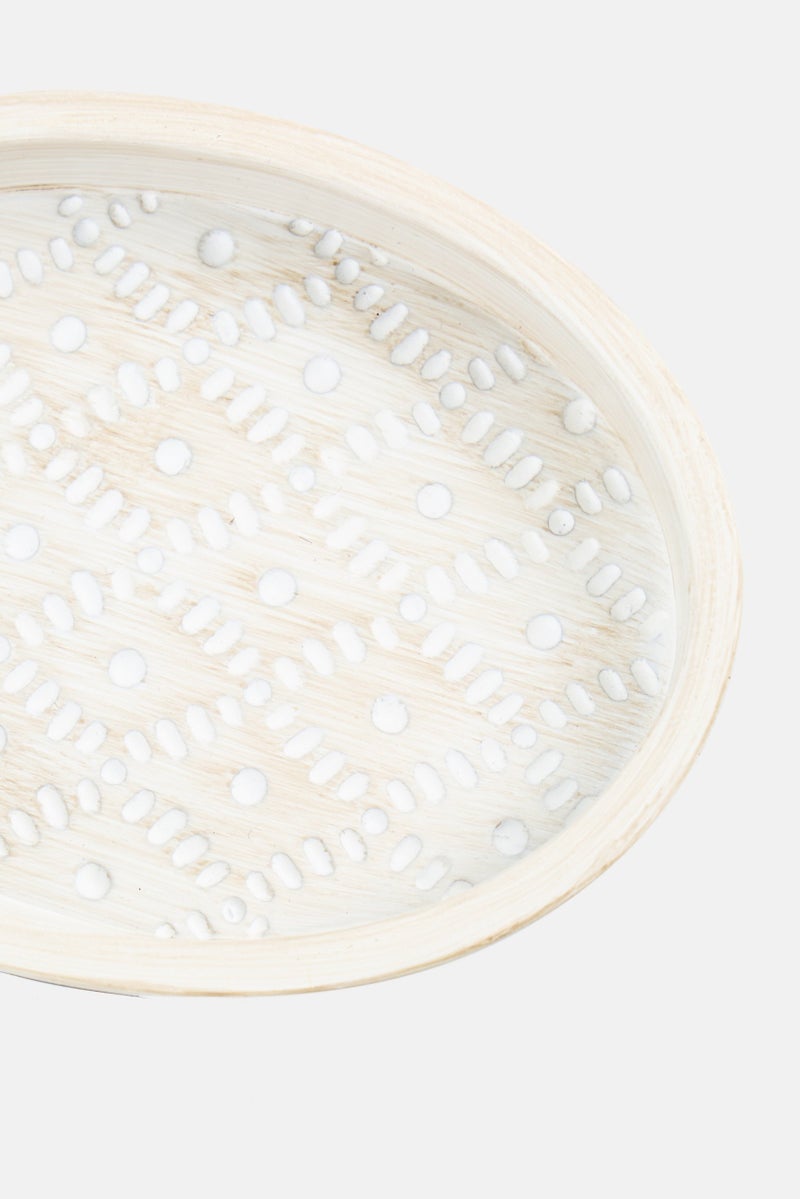 AMG Ceramic Dotted Lattice Soap Dish, Beige - Image 3