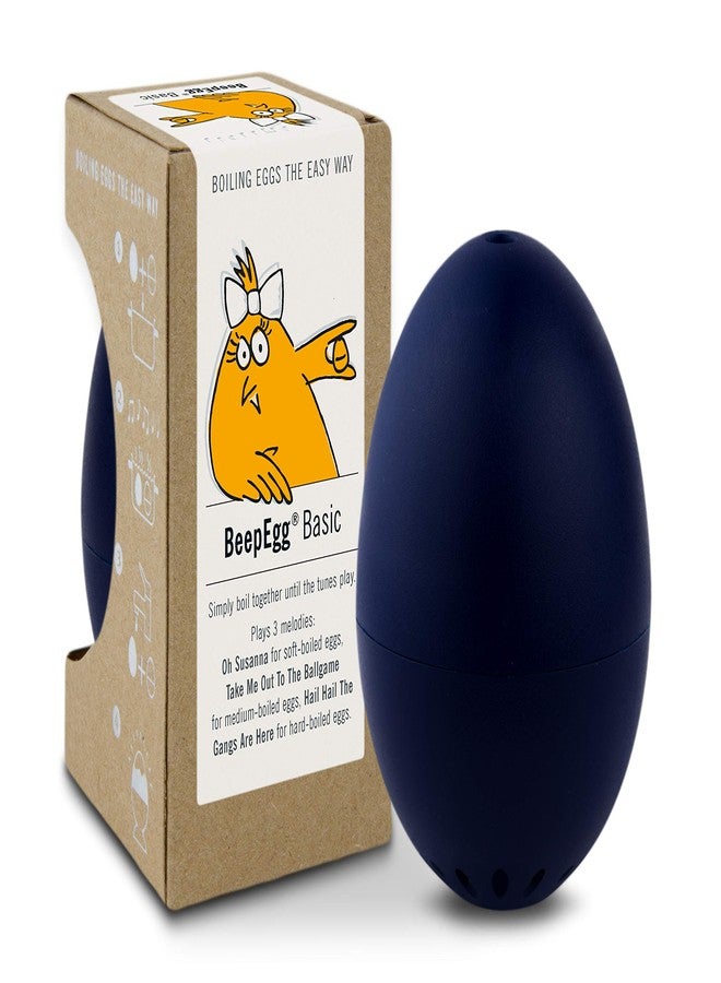 BeepEgg Basic Nightblue - Egg Timer for Boiling Eggs - Musical Egg Cooker for Soft, Medium, Hard Eggs - Food Safe - Singing Floating Egg Timer - Egg Cooker for 3 Levels of Doneness - Brainstream - Image 1