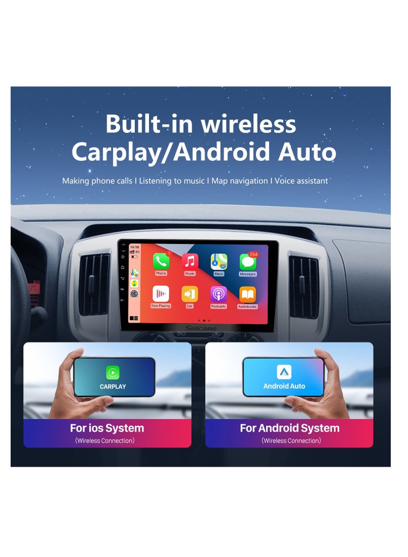 Android 13 Car Stereo Radio for Ford Focus MK2 2004-2011 Manual AC Silver, Biorunn 9 Inch GPS Wireless Wired Car-Play Android Auto IPS Navi WiFi FM RDS Head Unit 2GB RAM 32GB ROM