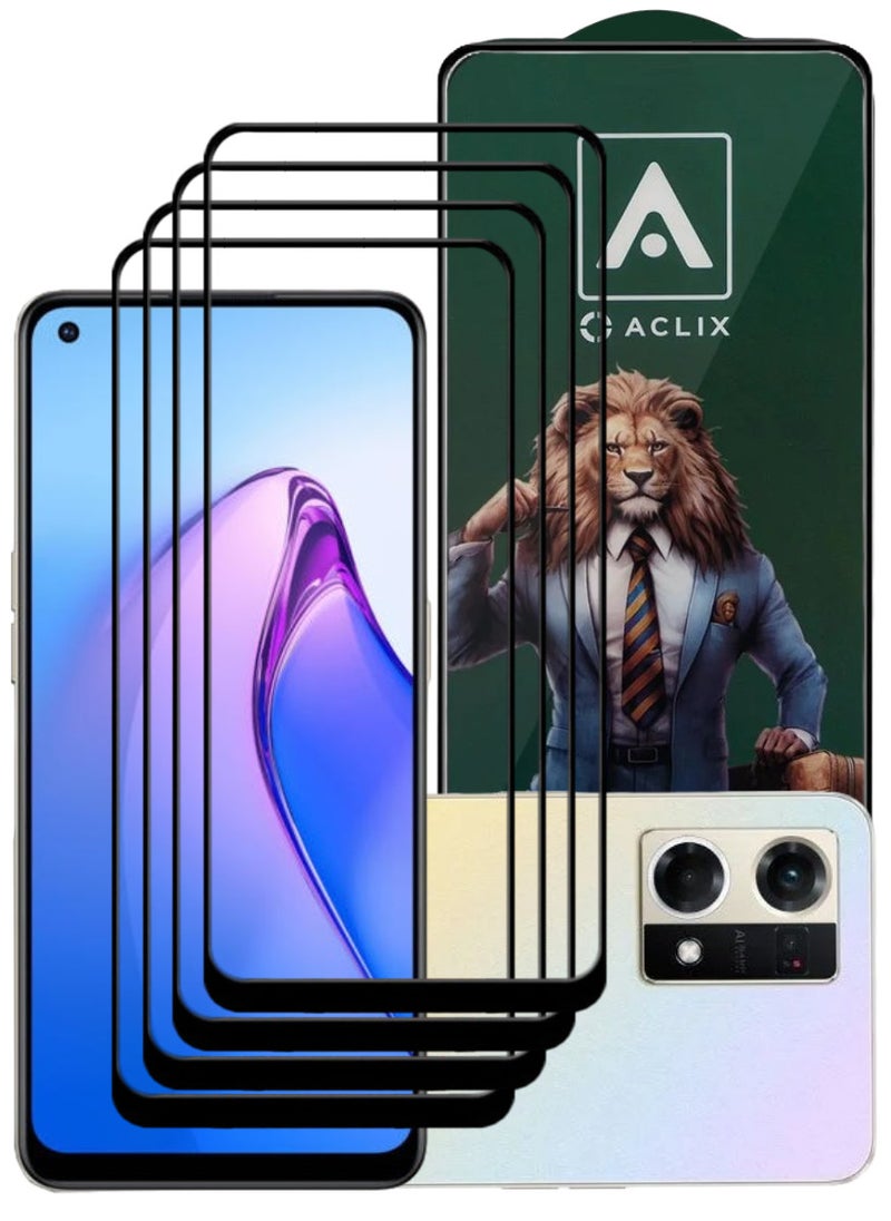 ACLIX 4 Pieces Antistatic ESD Dustproof Premium Quality High Definition Tempered Glass Screen Protector Designed For Oppo Reno8 4G - Image 1