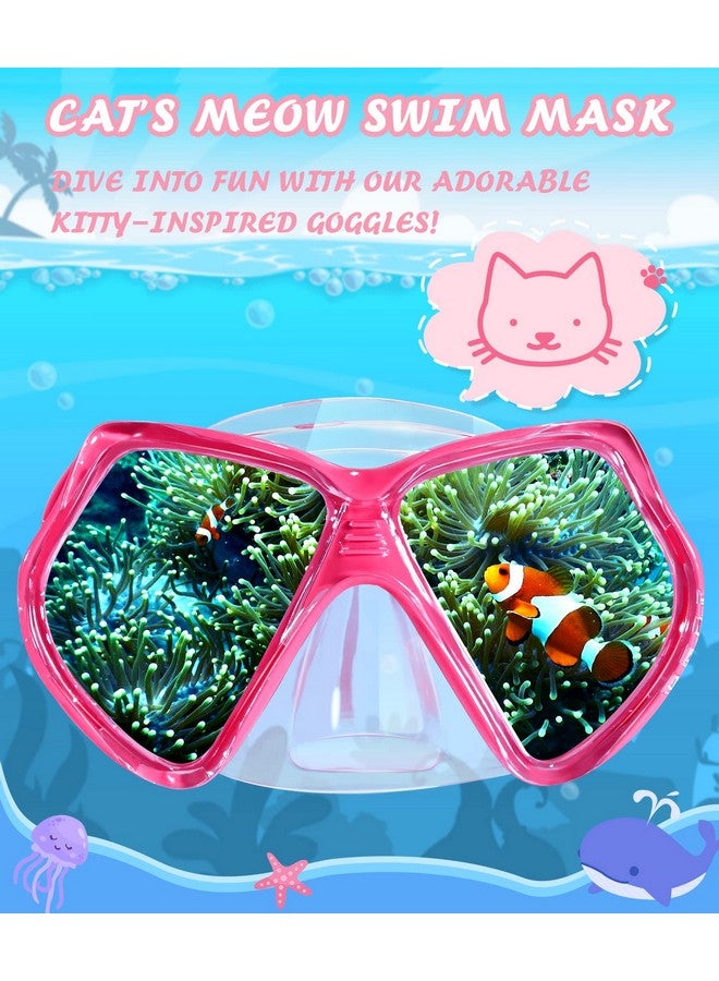 Seago نظارات سباحة للأطفال مع غطاء أنف قناع سنوركل قناع الغوص نظارات السباحة مضادة للضباب زجاج مقسى رؤية بانورامية واضحة ختم سيليكون معدات الغوص نظارات السباحة للأطفال 614 الأولاد والبنات الشباب - Image 3