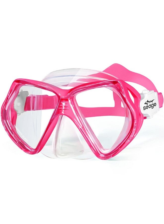 Seago نظارات سباحة للأطفال مع غطاء أنف قناع سنوركل قناع الغوص نظارات السباحة مضادة للضباب زجاج مقسى رؤية بانورامية واضحة ختم سيليكون معدات الغوص نظارات السباحة للأطفال 614 الأولاد والبنات الشباب - Image 2