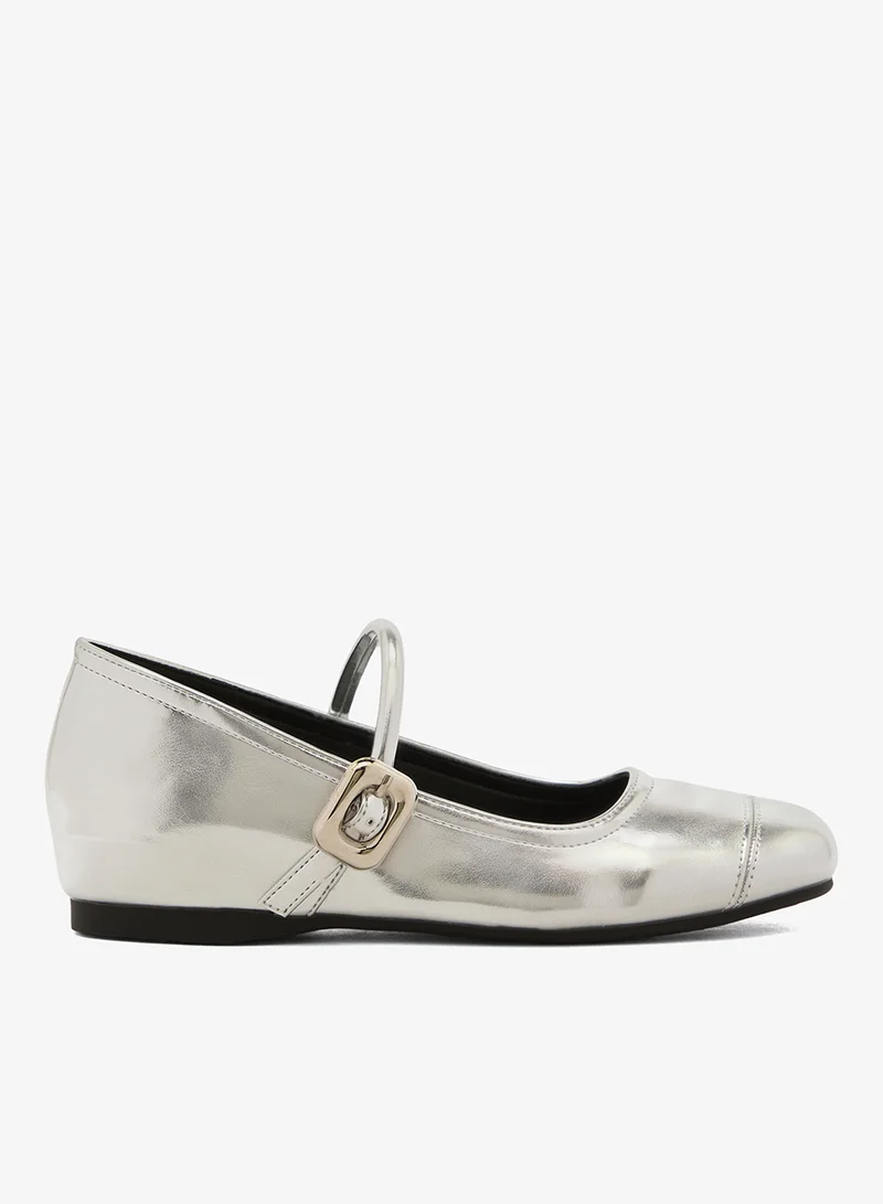 ELLA Silver Mary Janes