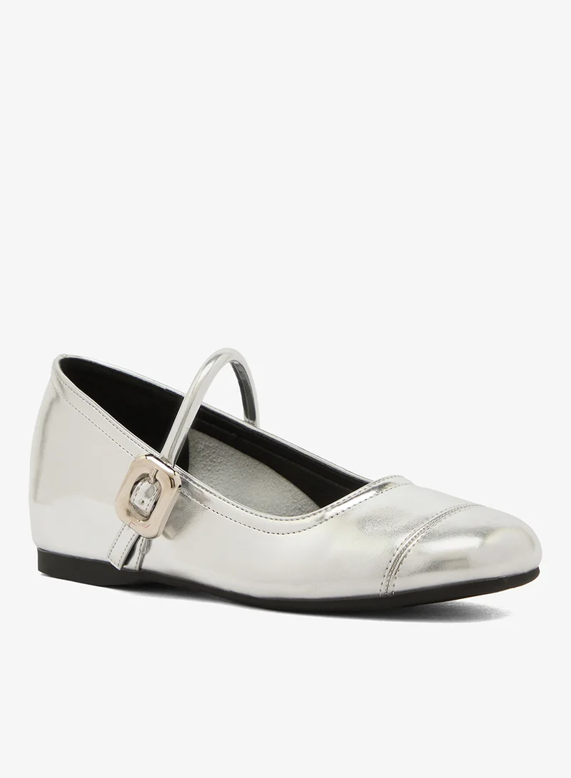 ELLA Silver Mary Janes