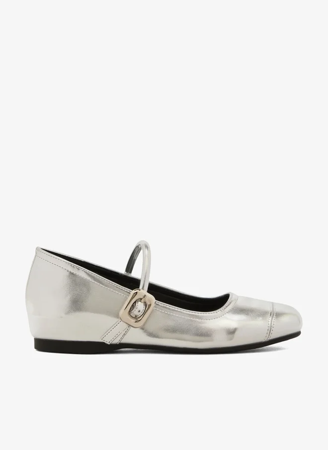 ELLA Silver Mary Janes