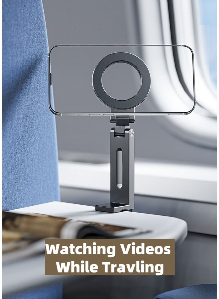 حامل هاتف MagSafe قابل للطي والمحمول للطائرة، قابل للدوران 360 درجة، أساسيات السفر، مناسب لـ MagSafe، متوافق مع iPhone 16 Pro Max وiPhone 15/14/13 Series S25 Ultra - Image 5