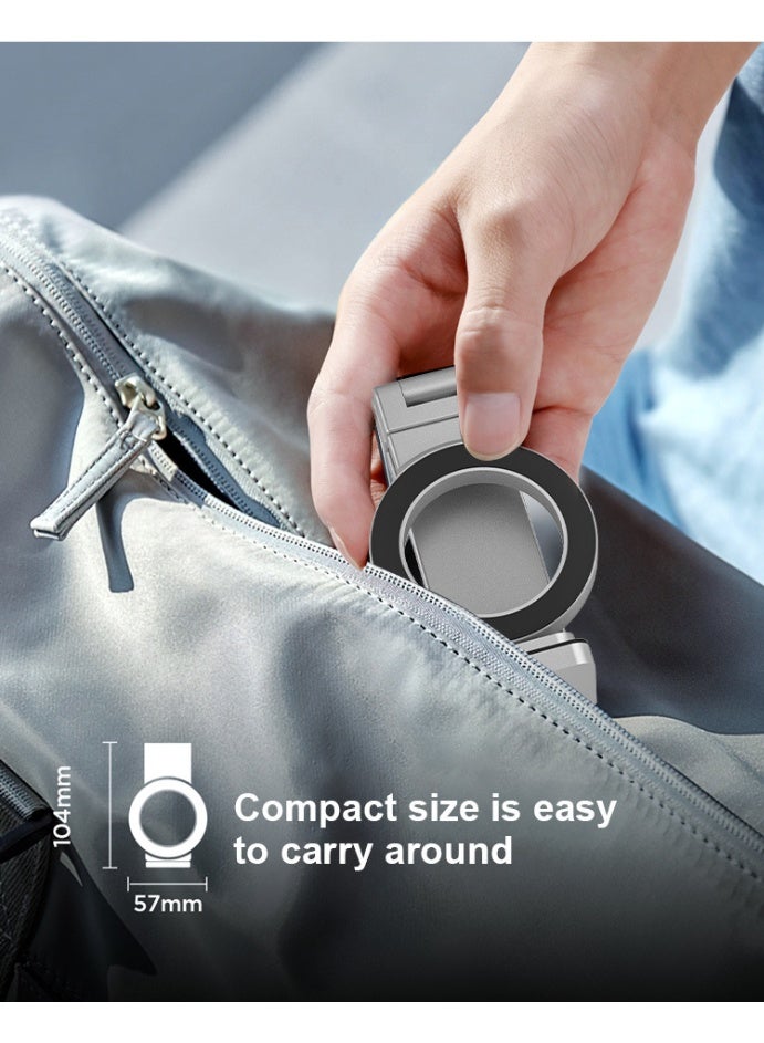 حامل هاتف MagSafe قابل للطي والمحمول للطائرة، قابل للدوران 360 درجة، أساسيات السفر، مناسب لـ MagSafe، متوافق مع iPhone 16 Pro Max وiPhone 15/14/13 Series S25 Ultra - Image 2